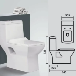 CLAYPLUS PREMIUM GRADE CERAMIC FLOOR MOUNTED ONE PIECE WESTERN TOILET/WATER CLOSET