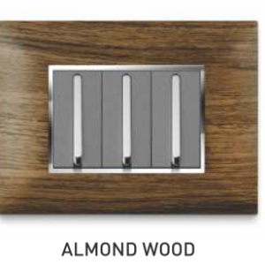 Lisha almond wood Turbo Chrome Cover Plates 1-18Module