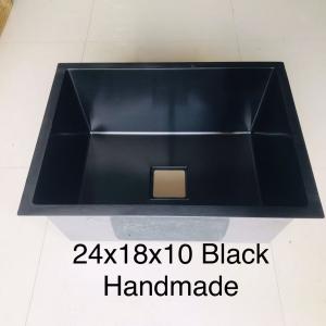 24x18x10 inch Stainless Steel Black Kitchen Sink Hand Made